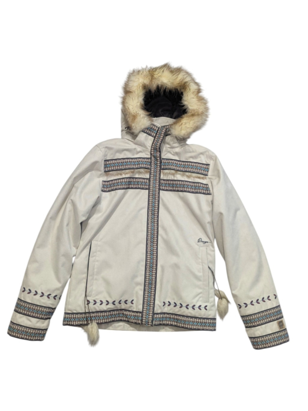 Orage Ski Snow Jacket Faux Suede Southwest Size Medium